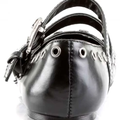 DEMONIA SKULLED MARY JANE FLATS Footwear