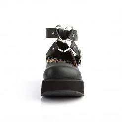 DEMONIA SPRITE PLATFORM MARY JANE WITH HEART O RINGS BLACK Footwear