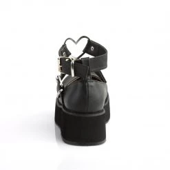 DEMONIA SPRITE PLATFORM MARY JANE WITH HEART O RINGS BLACK Footwear