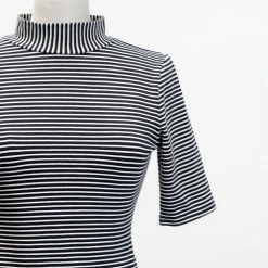 What's New HEART OF HAUTE STRIPED DENISE TOP BLACK/WHITE