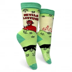 Groovy Things Co. GROOVY THINGS CO DEVIL'S LETTUCE WOMENS CREW SOCKS