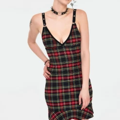 JAWBREAKER DISGRACED TARTAN MINI DRESS