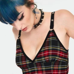 JAWBREAKER DISGRACED TARTAN MINI DRESS