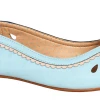 Bettie Page Shoes BETTIE PAGE DOLLY CUTOUT FLATS LIGHT BLUE
