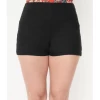 UNIQUE VINTAGE EASY BREEZY BENGALINE SHORTS BLACK Ghouls Just Wanna Have Sun