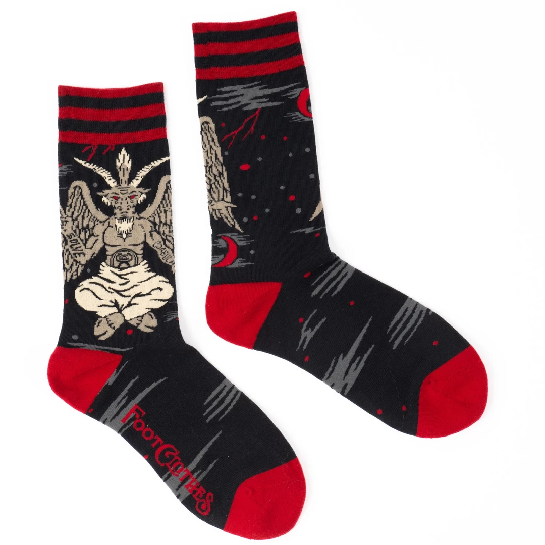 FOOTCLOTHES EVIL AF BAPHOMET SOCKS Back In Stock