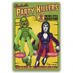 Homewares RETRO A GO GO PARTY KILLERS DECORATIONS FISH FACE & VAMPYRE GIRL