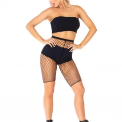 None Ghouls Just Wanna Have Sun INDUSTRIAL NET BIKER SHORTS BLACK