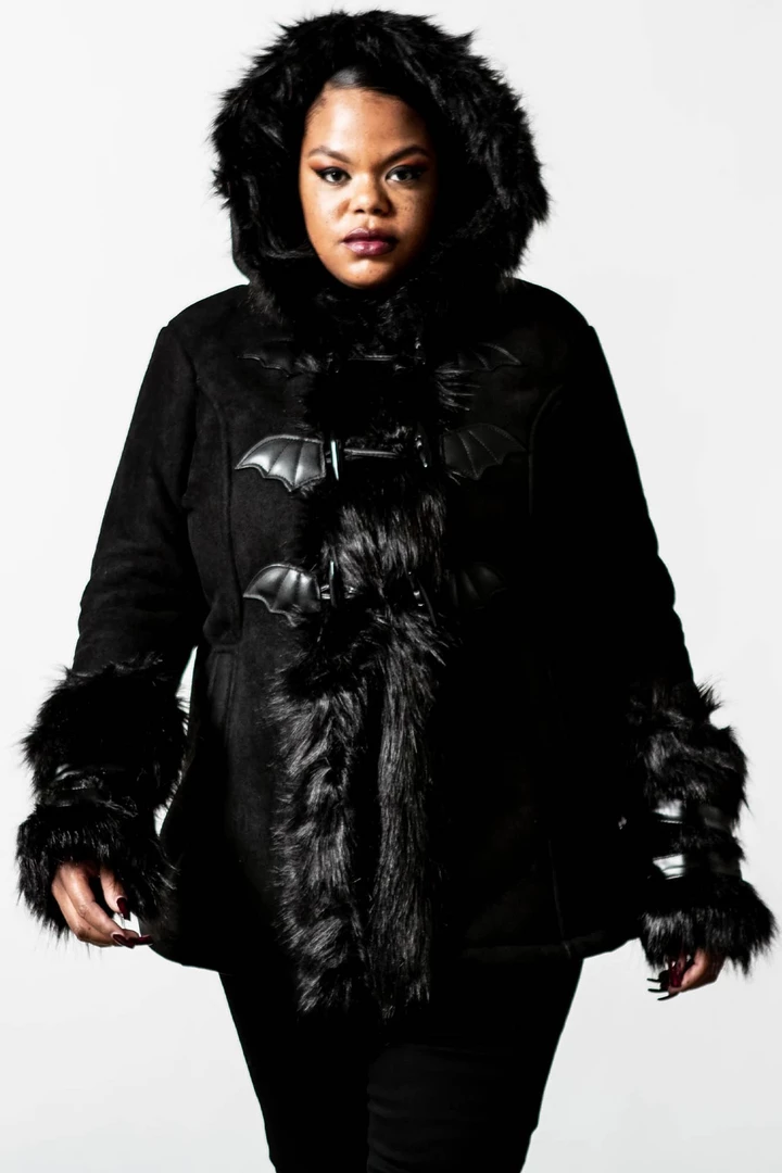 Shop Sour+Plus KILLSTAR FLIES BY NIGHT FAUX-FUR COAT