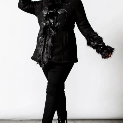 Shop Sour+Plus KILLSTAR FLIES BY NIGHT FAUX-FUR COAT