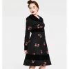 VOODOO VIXEN FLO FLORAL FLOCKED COAT
