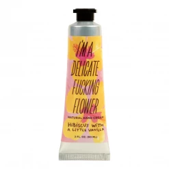 Blue Q I'M A DELICATE F*CKING FLOWER HAND CREAM HIBISCUS
