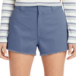 DICKIES GIRL FRAYED WORK SHORTS WASHED NAVY
