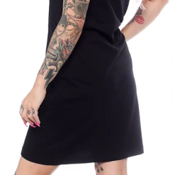 FRED PERRY GIRLS TWIN TIPPED POLO DRESS BLK