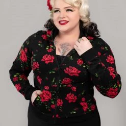 SOURPUSS ROSE GARDEN CROPPED HOODIE