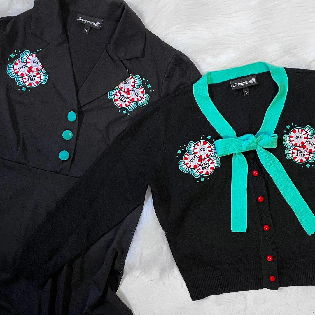 SOURPUSS GFY CANDIES CARDIGAN Shop Sour+Plus