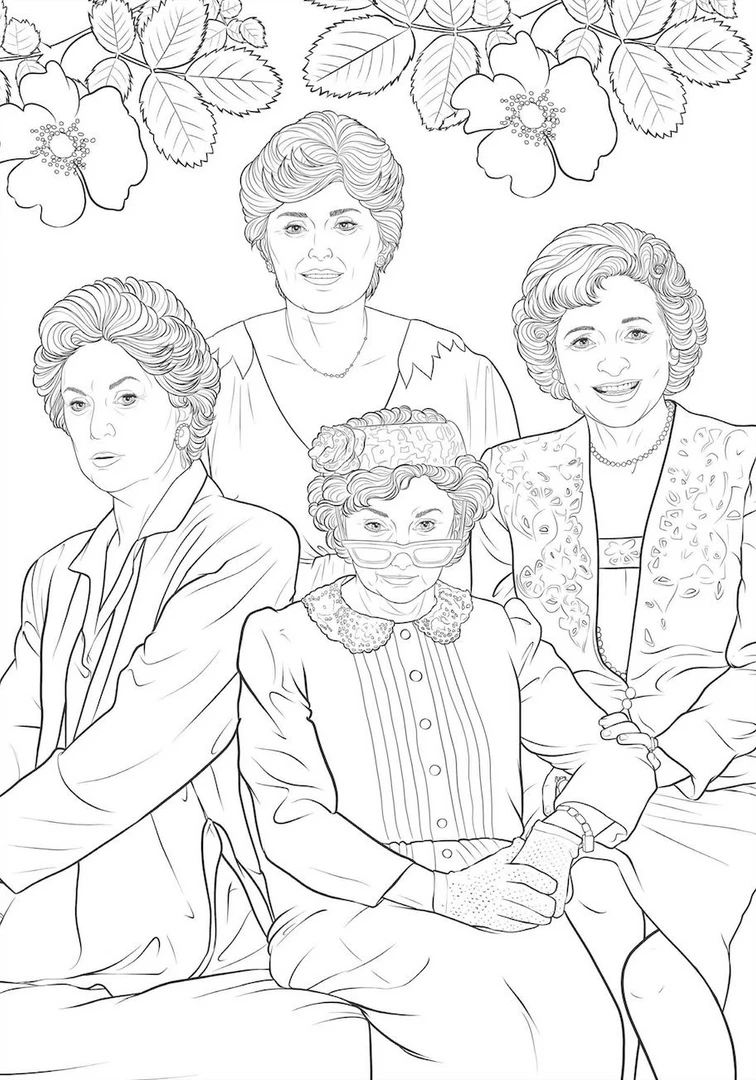 None THE ART OF COLORING: THE GOLDEN GIRLS COLORING BOOK Lifestyle