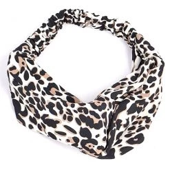 None GIGI LEOPARD PRINT KNOT STRETCH HEADBAND Ghouls Just Wanna Have Sun