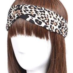 None GIGI LEOPARD PRINT KNOT STRETCH HEADBAND Ghouls Just Wanna Have Sun