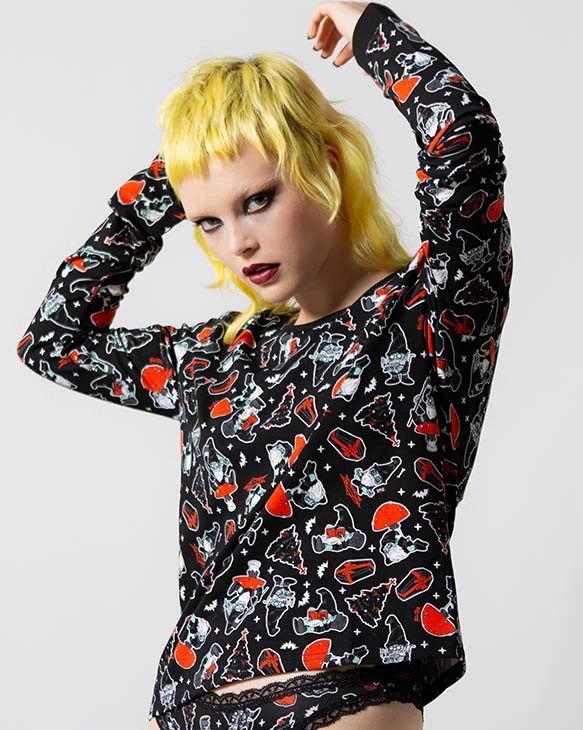 KILLSTAR GNOMIES LONG SLEEVE TOP Shop Sour+Plus