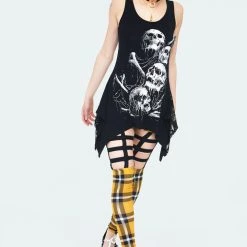 JAWBREAKER GRAVEYARD SKULLS MESH-BACK TANK TOP Apparel
