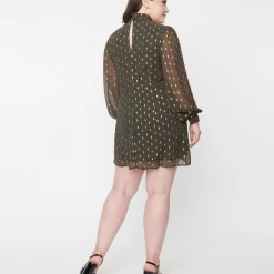 SMAK PARLOUR EMERALD LEOPARD PRINT GIRL TALK DRESS