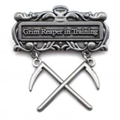 Accessories PSYCHIC CIRCLE ODDITIES GRIM REAPER IN TRAINING MEDAL PIN