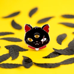 Accessories LUXCUPS CREATIVE GRITTY KITTY ENAMEL PIN