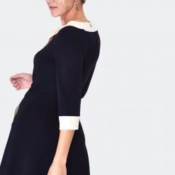 VOODOO VIXEN HELEN 60'S KNIT DRESS WITH POCKETS BLACK Apparel