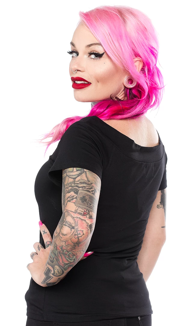 HELL BUNNY ALEX TOP BLACK Shop Sour+Plus