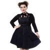 HELL BUNNY DAKOTA DENIM PINAFORE DRESS