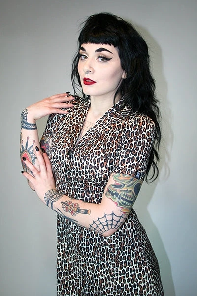 SOURPUSS LEOPARD ROSIE DRESS