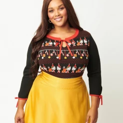 UNIQUE VINTAGE X HELLO KITTY HOLIDAY SWOOSIE SWEATER