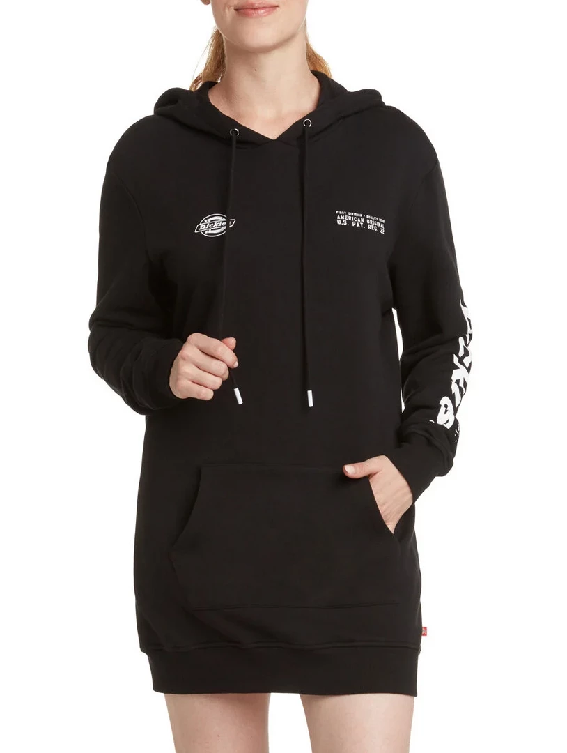 DICKIES GIRL LOGO HOODIE DRESS