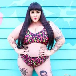 SOURPUSS LEOPARD MONOKINI HOT PINK