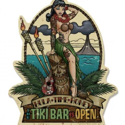 RETRO A GO GO HULA TIME HONEY METAL SIGN Homewares