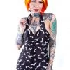 Ghouls Just Wanna Have Sun SOURPUSS LUNA BATS RUCHED ONE PIECE SWIMSUIT