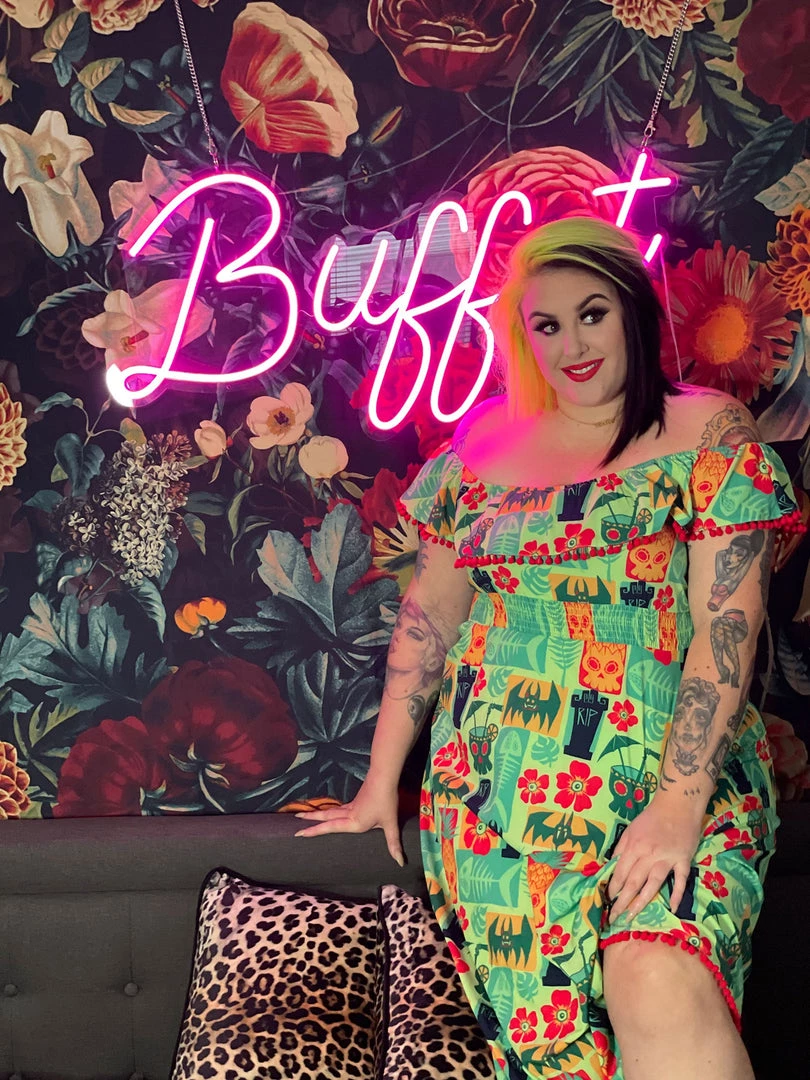 Ghouls Just Wanna Have Sun SOURPUSS KREEP A TIKI FIESTA MAXI DRESS