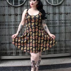 Neon Dreams SOURPUSS TINY TIKI CAMI SKATER DRESS