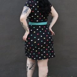 Neon Dreams SOURPUSS MULTI SKULLS BEKI DRESS