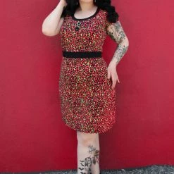 Neon Dreams SOURPUSS LEOPARD BEKI DRESS HOT PINK