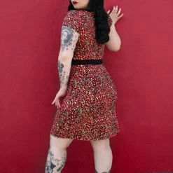 Neon Dreams SOURPUSS LEOPARD BEKI DRESS HOT PINK