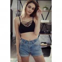 None CALISTA STRAPPY BRALETTE BLACK