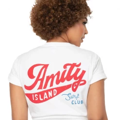 UNIQUE VINTAGE X JAWS AMITY ISLAND SURF CLUB UNISEX TEE