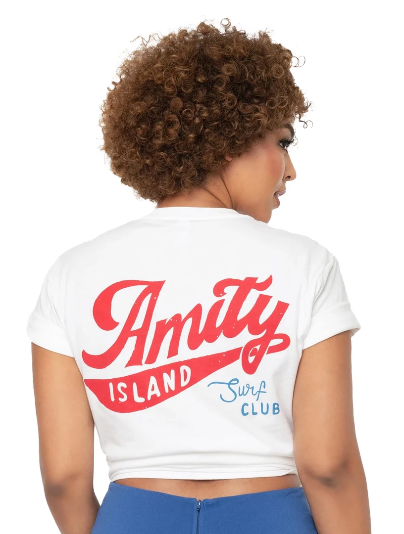 UNIQUE VINTAGE X JAWS AMITY ISLAND SURF CLUB UNISEX TEE