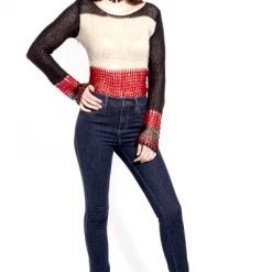 Tripp NYC TRIPP DARK BLUE DENIM HI RISE T-BACK JEANS