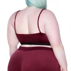 KILLSTAR JUST CROPPED UP BRALET BURGUNDY Shop Sour+Plus