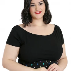 Shop Sour+Plus HELL BUNNY KIMMIE TOP BLACK