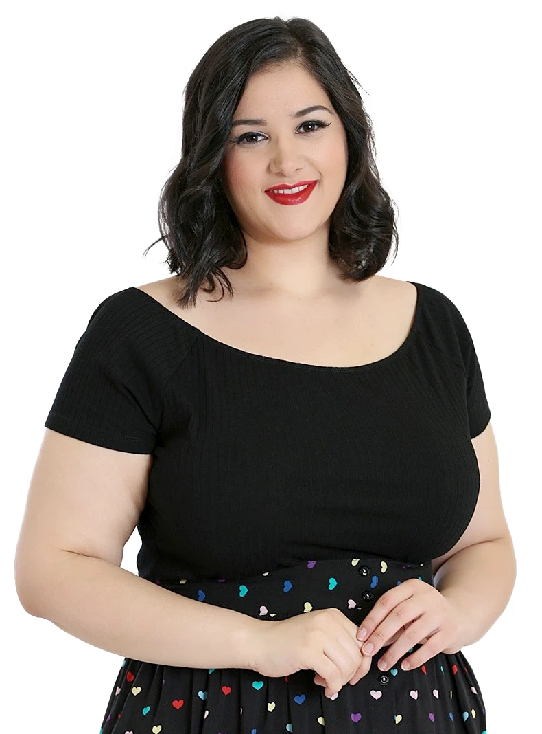 Shop Sour+Plus HELL BUNNY KIMMIE TOP BLACK