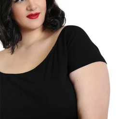 Shop Sour+Plus HELL BUNNY KIMMIE TOP BLACK